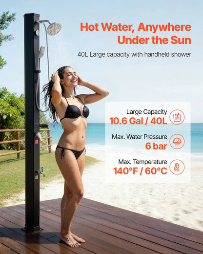 Solar Heated Outdoor Shower