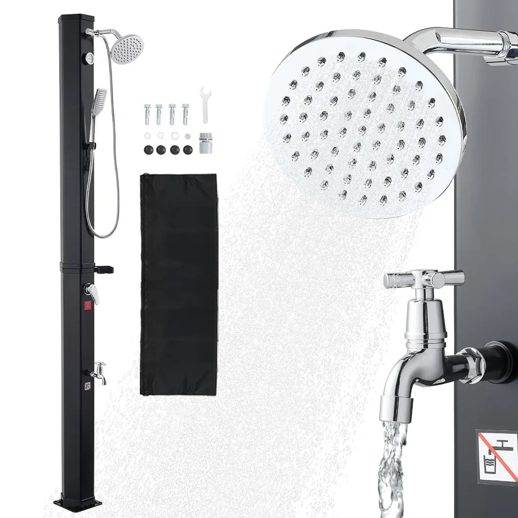 Solar Heated Outdoor Shower
